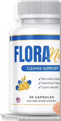 FloraNew single bottle of cleanse support capsules, 30 capsules